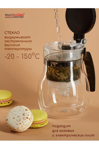 Multıstore Cam Gongfu Demlik 750 Ml Tipod 185373968 Beyaz