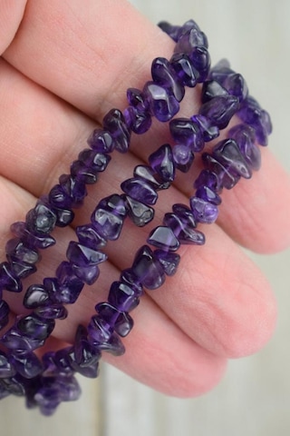 Ametist Kırıktaş Dizi 80 Cm Gümüş