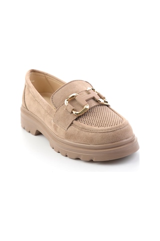 Bambi Vizon Kadın Loafer Ayakkabı K01536104772 Vizon