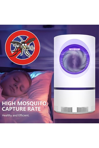 Kangvka Ev İçi Usb Uv Led Sakin Sinek Öldürücü Lambası - Bebek Odası İçin Fiziksel Musluk Tutucu 10-20m²