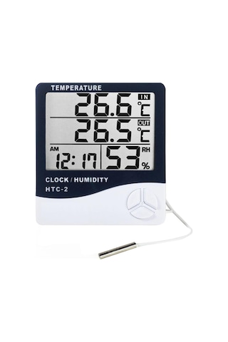 Htc-2 Problu İç / Dış Ortam Termometresi . Nem Ölçer ve Saat Htc-2 Problu İç / Dış Ortam Termometresi . Nem Ölçer ve Saat
