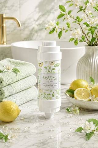 Lemon C Vitaminli Aromatik Duş Filtresi - Saç Dökülme Karşıtı, Cilt Besleyici Klor Ve Kireç Arıtıcı Duş Filtresi 150gr Saydam
