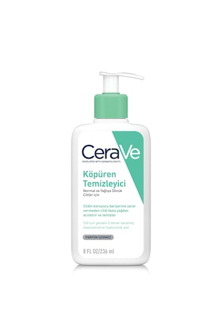 CeraVe Normal ve Yağlıya Dönük Ciltler için Köpüren Temizleyici 236 ML