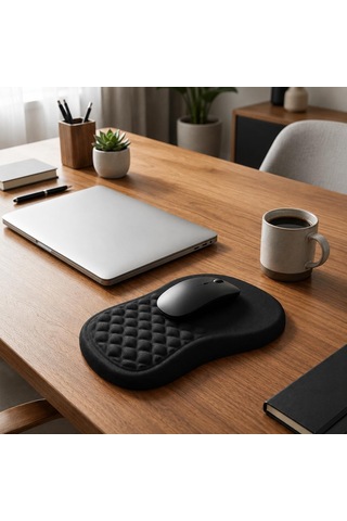 Ergonomik Premium Bilek Destekli Mouse Pad Kaymaz Tabanlı Mouse Altlığı, Ofis Ve Ev Kullanımı İçin Konforlu