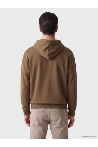 LC Waikiki Lc Waıkıkı Bej Kanguru Cepli Erkek Hoodie