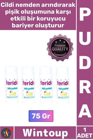 Pudra Hassas Cilt Koruyucu Pişik Önleyici Saf Ferahlatıcı Bakım Etkili Bebek Çocuk Talk Pudra 75 Gr