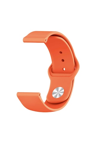 Ekılıf - Xiaomi Mi Watch Color Uyumlu - Kordon 22mm Silikon Kordon Krd-11 - Turuncu