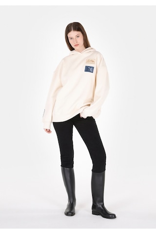Colin's Colins Regular Fit Kapüşonlu Nakışlı Kadın Ekru Sweatshirt Cl1071962 Q1.v1 Ecr Ekru