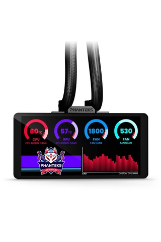 Phanteks Glacier One 360m25 Lcd Aio Su Soğutmalı, 6 Inç Ekran - 360 Mm, Siyah Sıvı Soğutucu