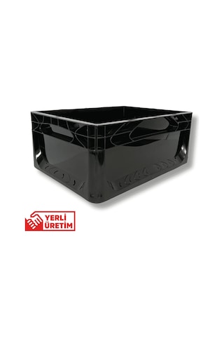 Alpbx 1.kalite Siyah Plastik Kasa 40x30x17 Cm - 17 Litre Kutu