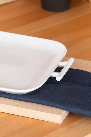 Acar Bianco Perla Dikdörtgen Kulplu Servis Tabak - 27.5 Cm