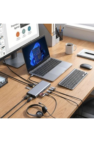 8in1 Type-c Çoklayıcı Hub Hdmı 4k Usb 3.0 Sd Tf Kart Rj45 Ethernet Dönüştürücü Adaptör Diğer