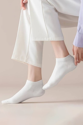 Kral Socks Yazlık Pamuklu Penye Kadın Patik Çorap 10 Çift - Çok Renkli