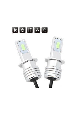 Xiyyadms H3 Tipi 80w 8000k Buz Mavi 12-24v Evrensel Çözünürlüklü Fari Ampülü, Csp Işık Damlacıkları, Hızlı Tepki, Enerji Tasarruflu 2 Adet