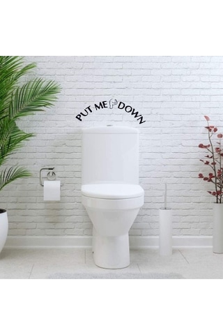 Put Me Down Klozet Kapağı Banyo Wc Sticker 20x8cm