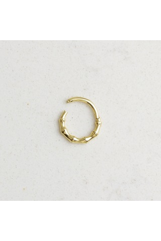 Glorria Altın Burgu Halka Piercing Sarı