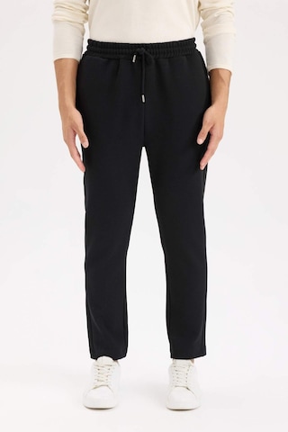 DeFacto Siyah Eşofman Altı Twill Slim Fit Dar Kesim Beli Bağcıklı Cepli Düz Paça D9708AX24AUBK81