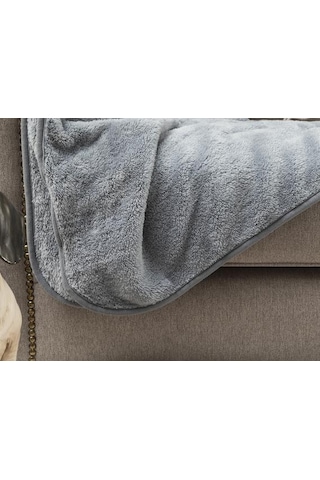 Mulberry Wellsoft Battaniye Televizyon Battaniyesi Peluş Polar Battaniye Çift Kişilik 220 230-gri