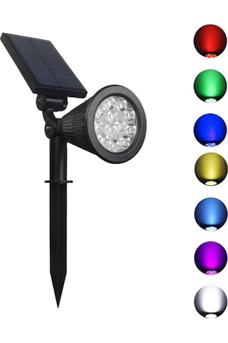Forlife 18watt Solar Çim / Bahçe Aydınlatma Armatürü Rgb
