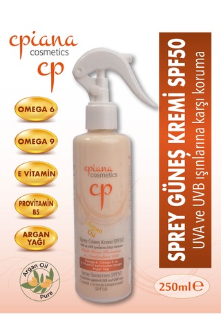 Güneş Koruyucu Krem Spf 50+ Argan Yağı 250ml