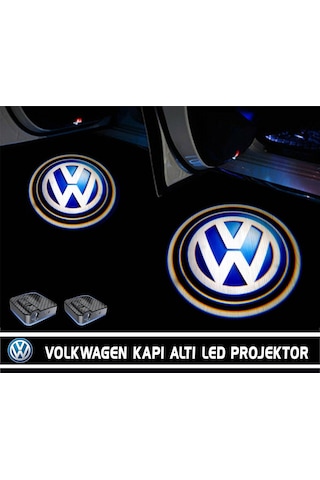 Volkswagen Araçlar İçin Pilli Yapıştırmalı Kapı Altı Logo