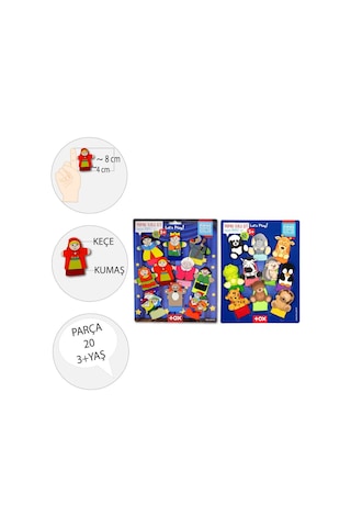 2 Set - 20 Parça Tox Masal Kahramanları Ve Vahşi Hayvanlar Parmak Kukla
