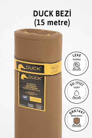 Premier Metrelik Duck Keten Kumaş Su İtici Bez 15 Metre Drk7447 - Kahverengi
