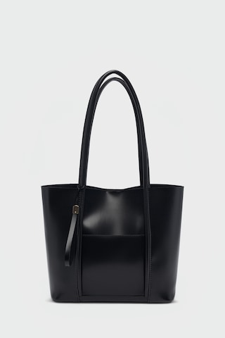 Shule Bags Pebbled Omuz Çantası Siyah Siyah