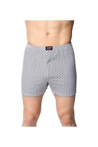 Sedef Yıldızı 10'lu Erkek Rahat Kesim Boxer Karışık Desen- 1012 Çok Renkli