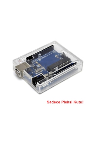 Alkatronik-Arduino Uno R3 Plastik Koruma Kutusu Vidalı Pleksi Kutu