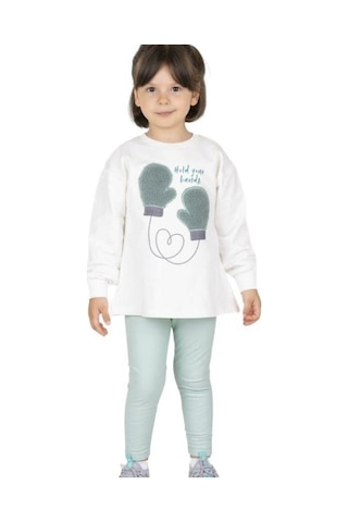 Best Kız Çocuk Yüksek Bel Mint Tayt-13514 Mint
