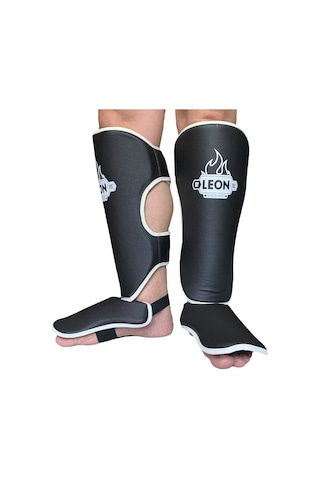 Leon Classic Muay Thai Ve Kick Boks Ayak Kaval Koruyucu Siyah Siyah