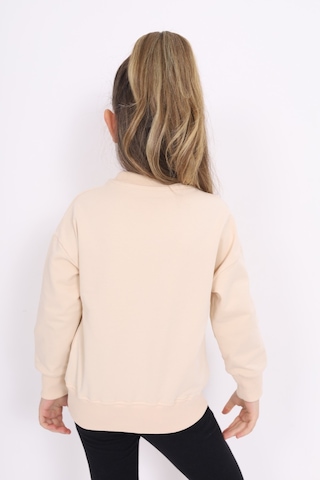 Toontoy Kız Çocuk Nakışlı Sweatshirt Bej