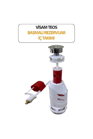 Teos Basmalı Klozet Rezervuar Iç Takımı Beyaz