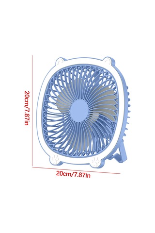 Mavi Usb Şarj Fanı Masaüstü Fan Yaz Evi Ofis Yatak Odası Küçük Fan Duvara Monte