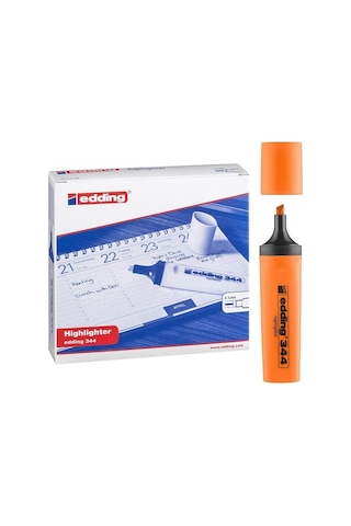 Edding Fosforlu Kalem E-344 Turuncu 10 Lu Turuncu