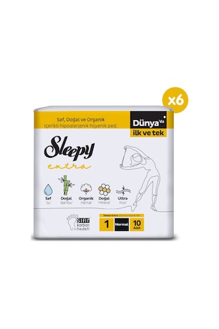 Sleepy Extra Ultra İnce Hijyenik Ped Normal 60 Adet Ped