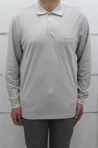 Santa Dmc Tekstil Erkek Düz Klasik Kesim Rahat Kalıp Polo Yakalı Tek Cep Kışlık Ince Sweat Gri