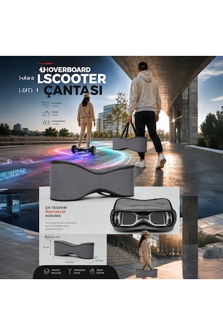 Orijinal Hoverboard Elektrikli Kaykay Taşıma Çantası Yüksek Kalite Çanta Kılıf 6.5 İnch Gri