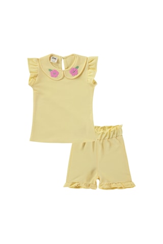 Civil Baby Yaka Nakışlı 6-18 Ay Takım - Sarı