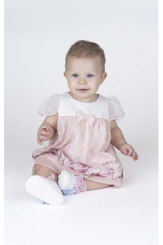 Best Kids Kız Bebek Çiçek Baskılı Şifon Elbise 001