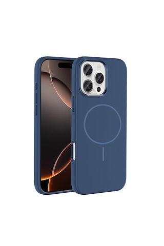Apple iPhone Uyumlu 16 Pro Max Kılıf M-safe Şarj Özellikli Metal Kamera Çerçeveli Zore Edi Silikon Kapak Lacivert Apple iPhone Uyumlu 16 Pro Max Kılıf M-safe Şarj Özellikli Metal Kamera Çerçeveli Zore Edi Silikon Kapak Lacivert