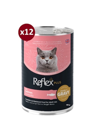 Reflex Plus Konserve Sos İçinde Et Parçacıklı Somonlu Yetişkin Kedi Maması 400 Gr Reflex Plus Konserve Sos İçinde Et Parçacıklı Somonlu Yetişkin Kedi Maması 400 Gr
