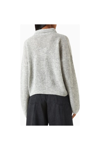Haikure Vicky Buttoned Sweater, Açık Lüks Kadın Triko, Şık Tasarım Gri