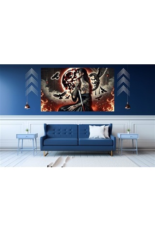 Ti-play Suikastçi Kadın Samuray Son Görev 60x90cm Modern Pvc Çerçevesiz Tablo