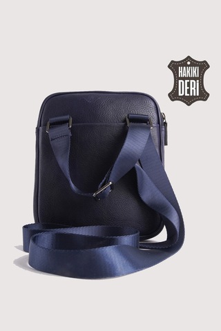 Hakiki Deri Erkek Postacı Çantası Lacivert Smr9250 Lacivert