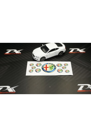 Alfa Romeo Logo 3M 3D Damla Silikon Torpido Bagaj Çamurluk Logo A