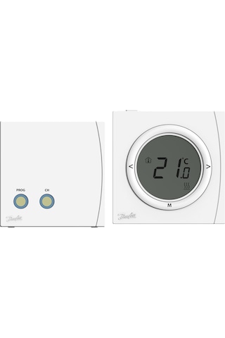 087n6477 Ret2001rf + Rx1-s V2, Termostat İçin Piller + Alıcı İçin 230vac, Dijital Rf Termostatı