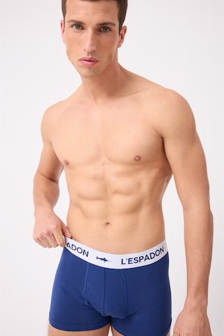 L'espadon Maritime Elite Koleksiyonu Elastik Konforlu Bel Bantlı Çizgili Erkek Trunk Boxer-3244 Mavi