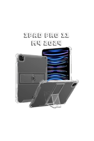 Apple Uyumlu iPad, Pro 11 2024 M4 Çip 360 Dönebilen Standlı Tablet Kılıfı Ekran Koruyucu Ve Kalem Seti Kılıf